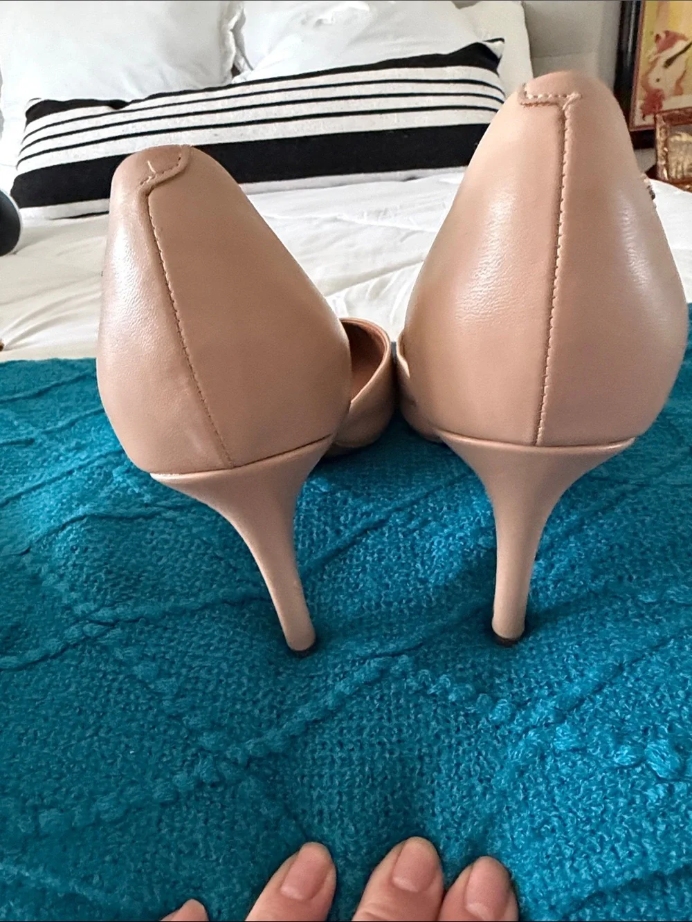 Calvin Klein Blush Pink D'Orsay Pointed Toe Heels